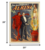 36" X 48" The Incomparable Albini Vintage Magic Poster Wall Art