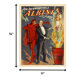 36" X 48" The Incomparable Albini Vintage Magic Poster Wall Art