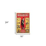 24" X 36" Houdini Handcuff King Vintage Magic Poster Wall Art