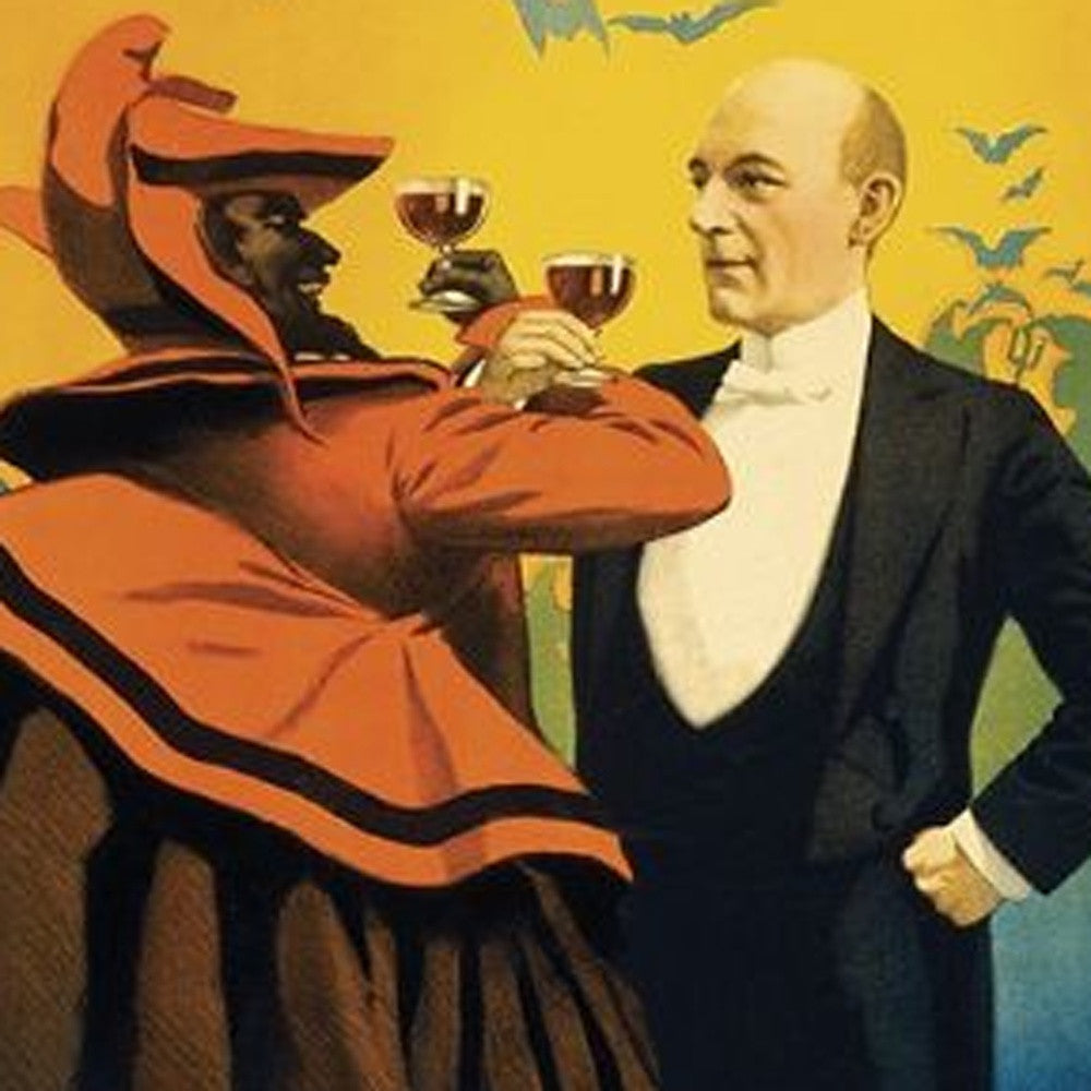 Kellar Drinks With The Devil Vintage Magic Unframed Print Wall Art