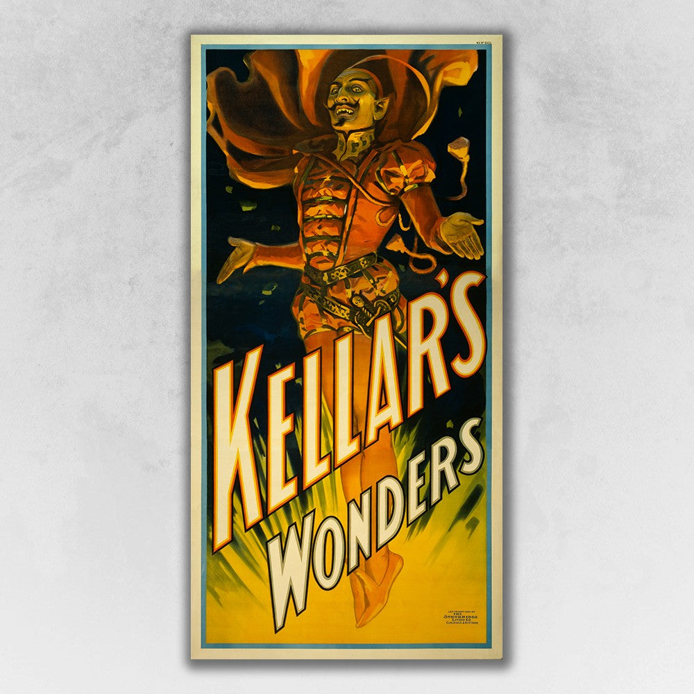 36" X 72" Keller's Wonders Vintage Magic Poster Wall Art