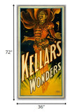 36" X 72" Keller's Wonders Vintage Magic Poster Wall Art