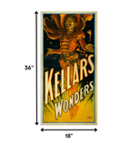 36" X 72" Keller's Wonders Vintage Magic Poster Wall Art