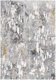 5' X 7' Gray Abstract Power Loom Area Rug