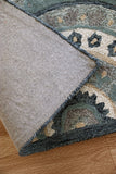 3’ Round Gray Geometric Medallion Area Rug