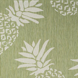 8' X 10' Green Floral Indoor Outdoor Area Rug