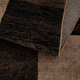 2' X 4' Brown Checkered Dhurrie Area Rug