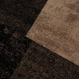 2' X 4' Brown Checkered Dhurrie Area Rug
