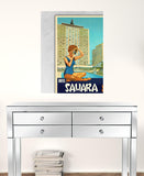 24" X 30" Hotel Sahara C1960S Las Vegas Vintage Travel Poster Wall Art