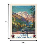 36" X 48" Rainier National Park C1920S Vintage Travel Poster Wall Art