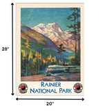 36" X 48" Rainier National Park C1920S Vintage Travel Poster Wall Art