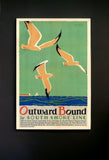 24" X 36" Birds Over Lake Michigan C1929 Vintage Travel Poster Wall Art