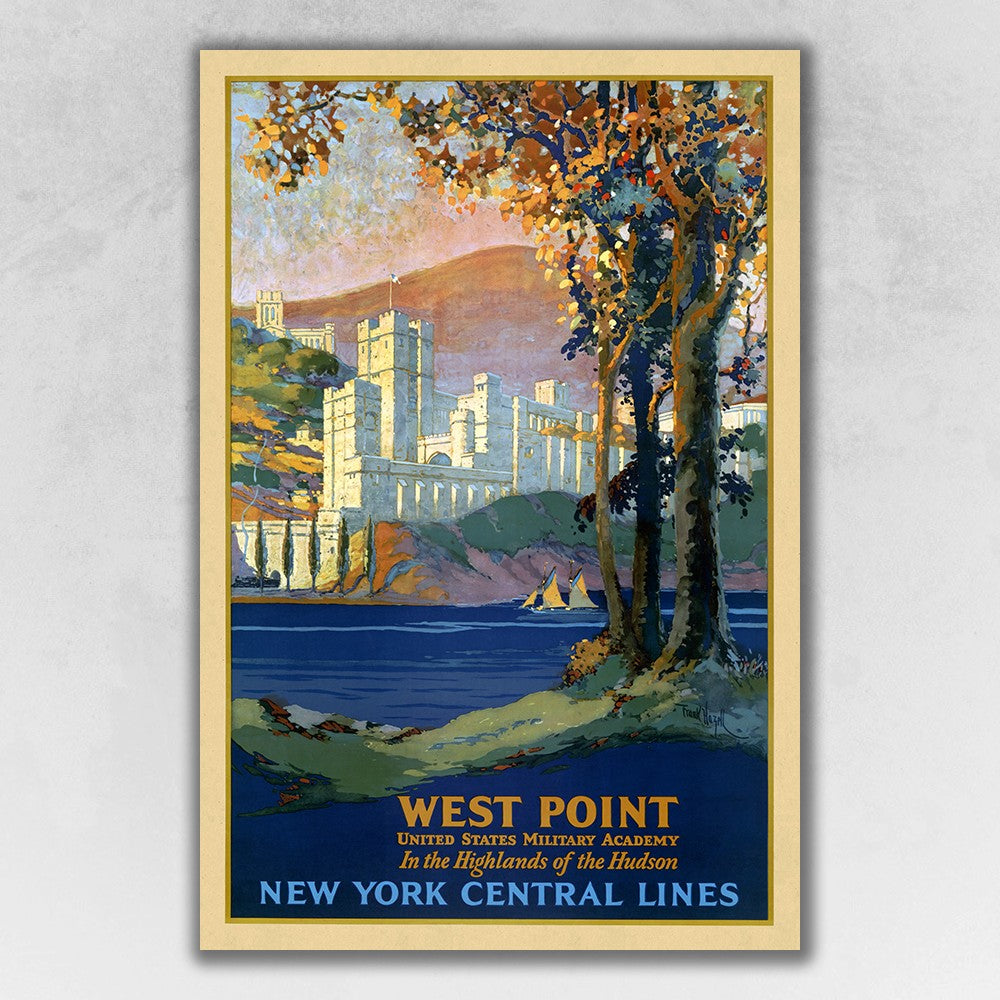 West Point New York Vintage Travel Unframed Print Wall Art