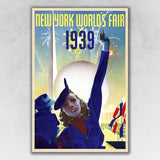 New York 1939 World's Fair Vintage Travel Unframed Print Wall Art