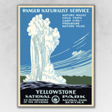 36" x 48" Yellowstone National Park c1938 Vintage Travel Poster Wall Art