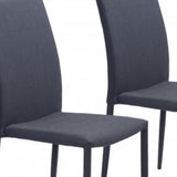 Set of Four Black Restaurant Quality Sleek Dining Chairs