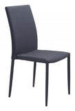 Set of Four Black Restaurant Quality Sleek Dining Chairs