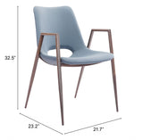 Set of Two Gray Retro Modern Funk Dining Chairs