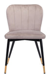 Set of Two Gray and Black Mod Profile Dining Chairs