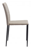 Set of Two Beige Diamond Weave Dining Chairs