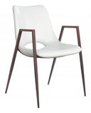 Set of Two White Retro Modern Funk Dining Chairs