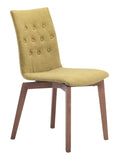 Set Of 2 Brown Birch Solid Back Dining Chairs