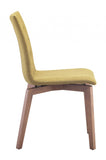 Set Of 2 Brown Birch Solid Back Dining Chairs