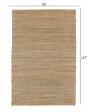 5' X 8' Brown Dhurrie Hand Woven Area Rug
