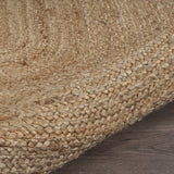 7’ Natural Toned Oval Shaped Area Rug