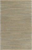 5’ x 8’ Tan and Blue Undertone Striated Area Rug