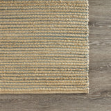 5’ x 8’ Tan and Blue Undertone Striated Area Rug