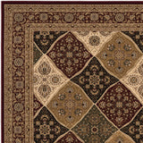 5’ x 8’ Red Decorative Diamonds Area Rug