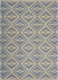 3’ x 4’ Blue Decorative Lattice Area Rug