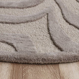 5’ Round Taupe Zebra Pattern Area Rug