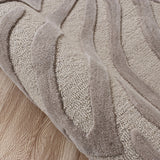 5’ Round Taupe Zebra Pattern Area Rug