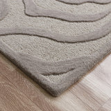 5’ Round Taupe Zebra Pattern Area Rug