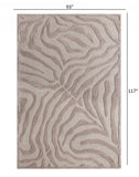5’ Round Taupe Zebra Pattern Area Rug