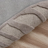5’ Round Taupe Zebra Pattern Area Rug