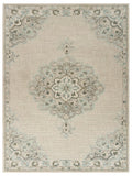 5' X 8' Ivory Wool Dhurrie Handmade Area Rug