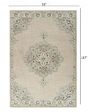 5' X 8' Ivory Wool Dhurrie Handmade Area Rug