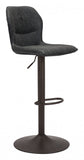 24" Black Steel Swivel Low Back Counter Height Bar Chair