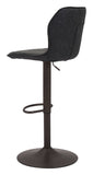 24" Black Steel Swivel Low Back Counter Height Bar Chair