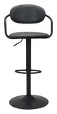 24" Black Steel Swivel Low Back Counter Height Bar Chair