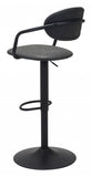 24" Black Steel Swivel Low Back Counter Height Bar Chair