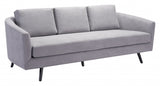 79" Gray And Black Polyester Sofa