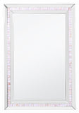 36" Silver Glass Framed Accent Mirror