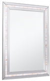 36" Silver Glass Framed Accent Mirror