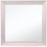 24" Gray Square Glass Framed Accent Mirror