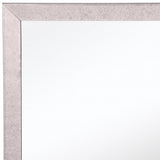 24" Gray Square Glass Framed Accent Mirror