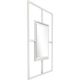 32" Silver Square Metal Framed Accent Mirror